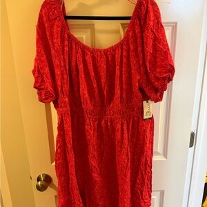 Terra & Sky Red Backless Dress